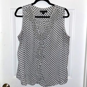 Polka-dot zipper blouse, XL